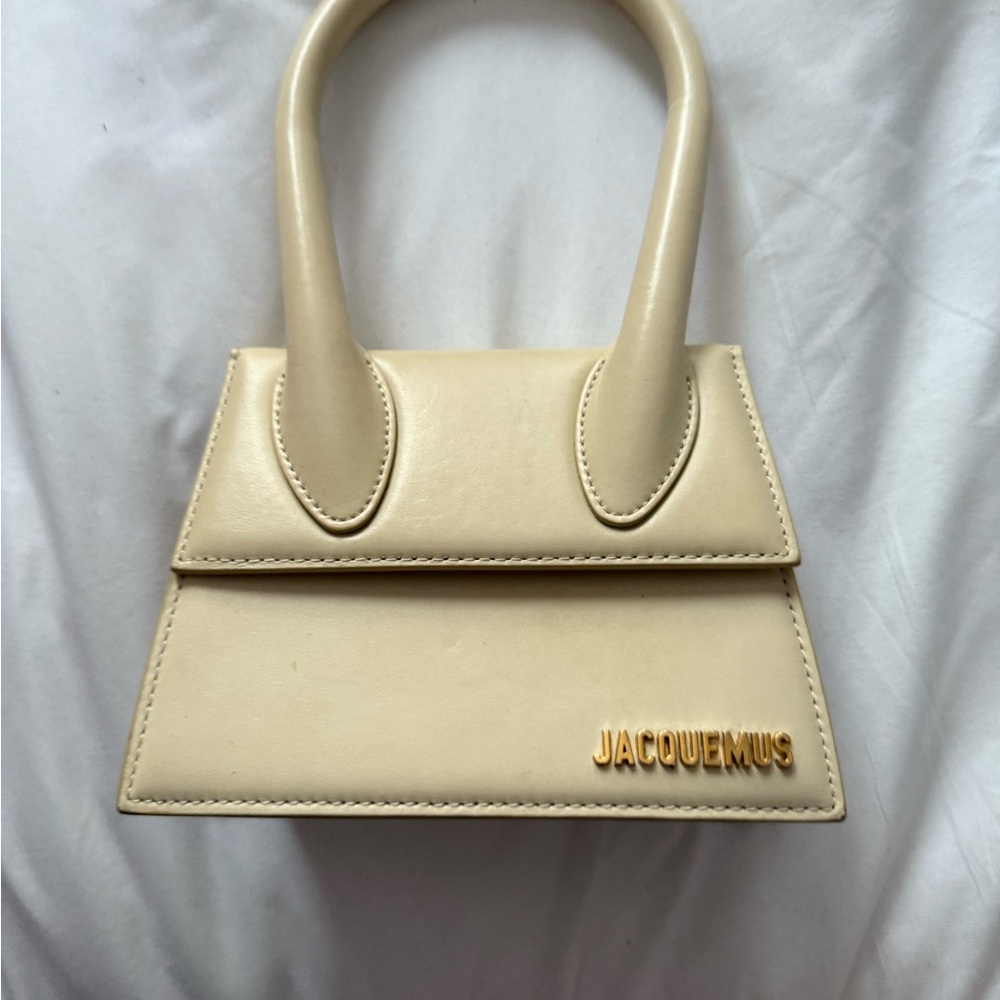 Jacquemus Beige Mini Bag with Gold Logo